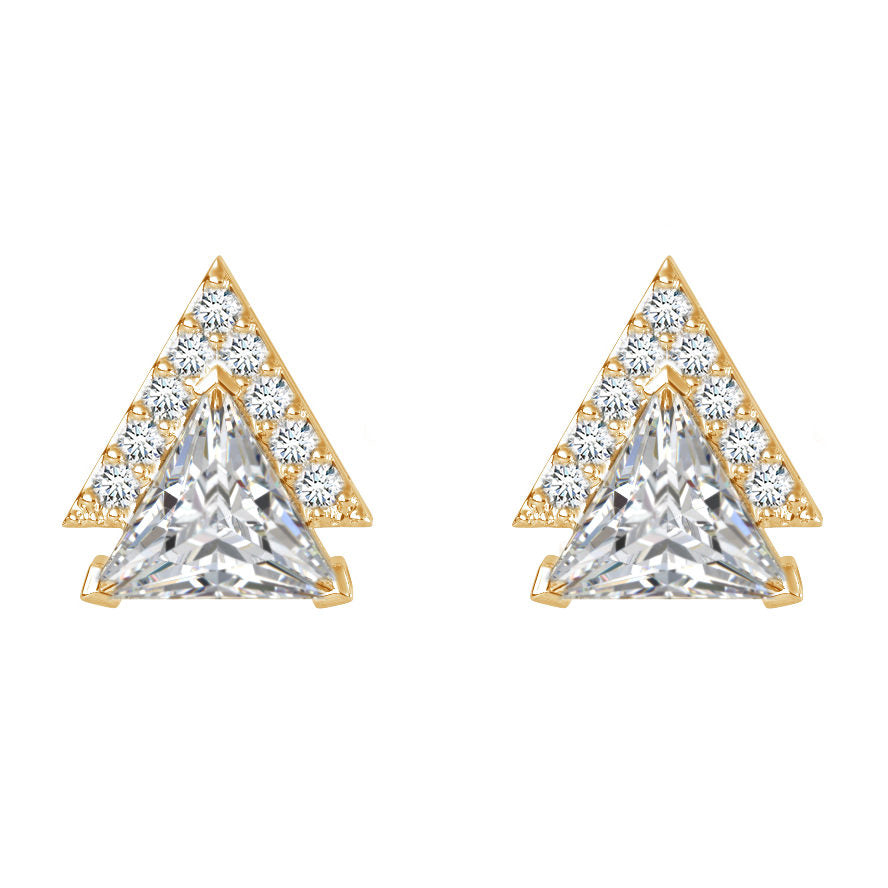 Aster Triangular Pico Earrings